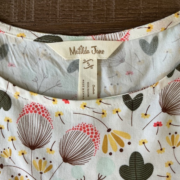 Matilda Jane Gentle Breeze Flutter Sleeve Stripe Flowers - Picture 2 of 6